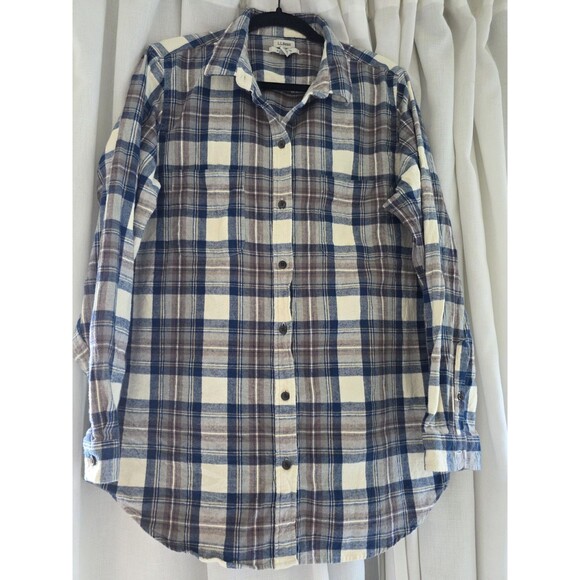 LL Bean Flannel Shirt Men's XL Plaid Relaxed Fit Logger Northwest Shacket - Picture 1 of 6